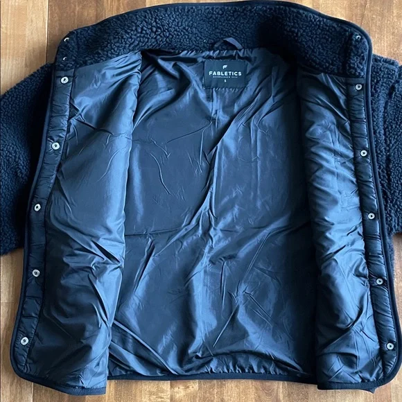 Fabletics Black Fleece Jacket - Picture 3 of 5